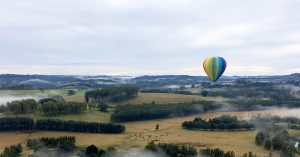 Contemplating the day while hot air ballooning