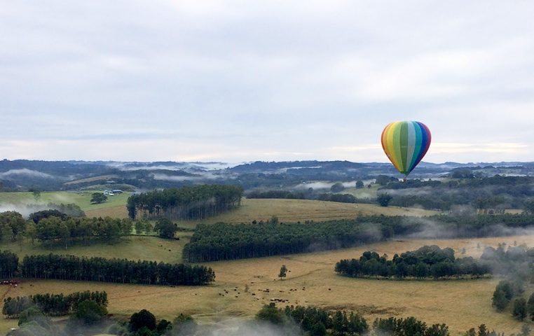 Contemplating the day while hot air ballooning