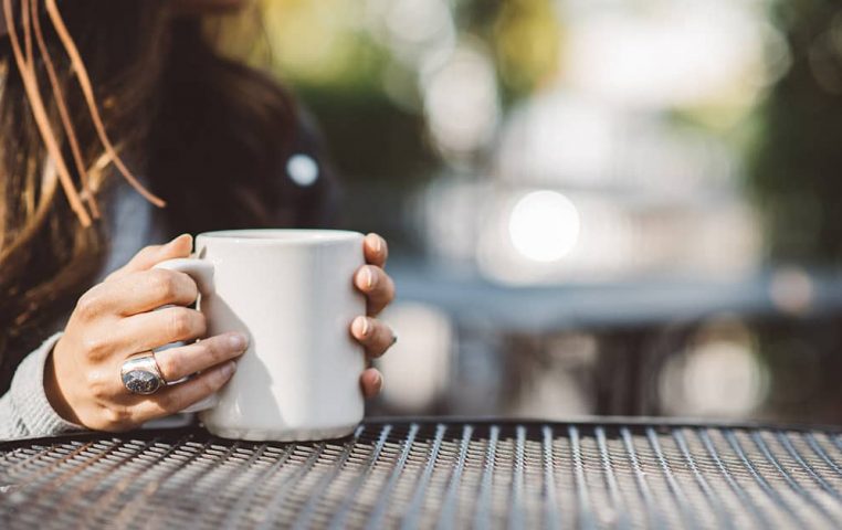 Woman holding a cup of tea